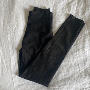 Black alloy ombré leggings